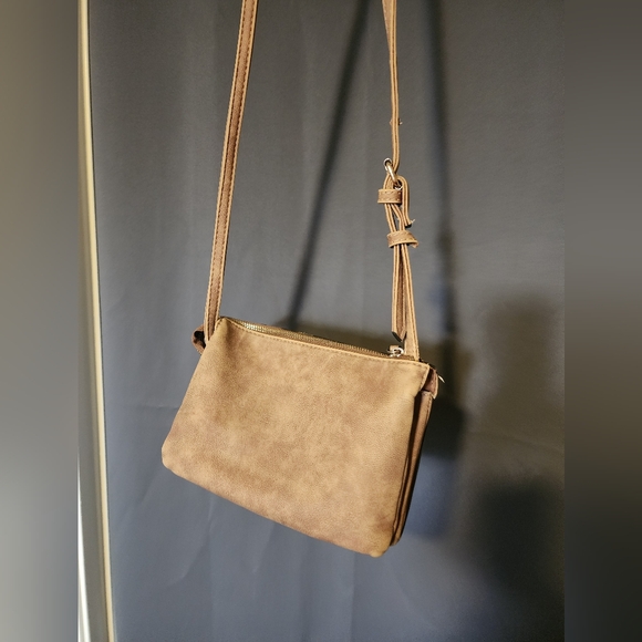 Crossbody Bag, Brown Leather Crossbody Bag - Picture 3 of 8